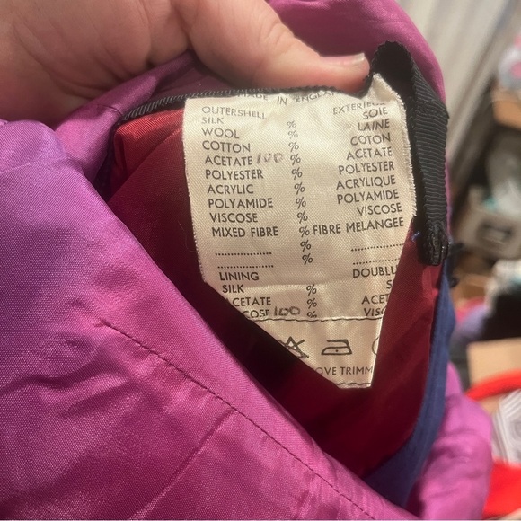 Vintage gem! Neiman Marcus purple/blue black pleated mini dress fits size small - Picture 14 of 15